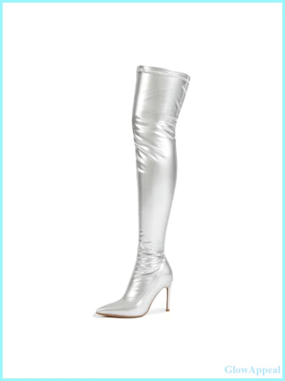 Women's Thigh High Stiletto Over The Knee Pointy Toe Heeled Boots Synthetic